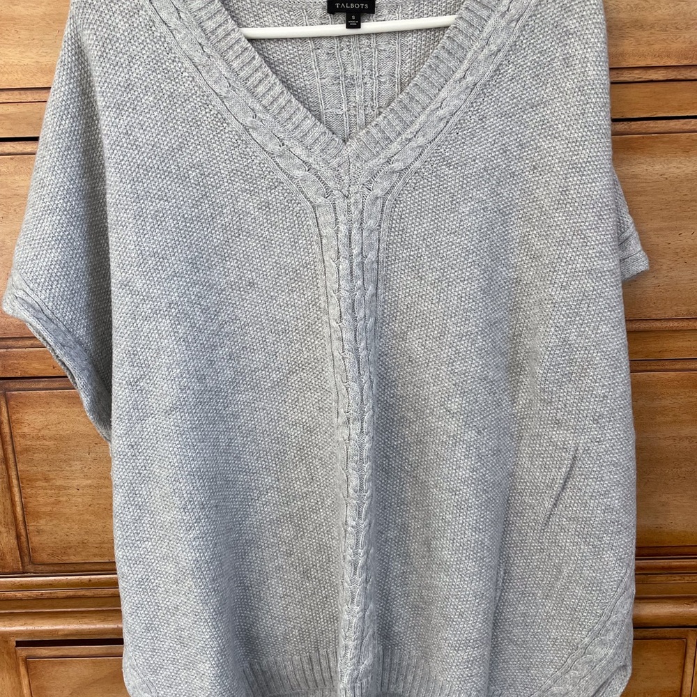 Talbots Seed Stitched Oversized Sweater Vest, Size Small